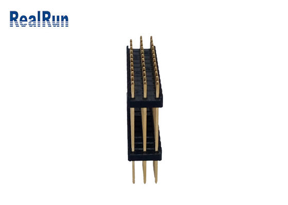 3.0Amp PBT 하락 금 도금된 연결기 H2.5mm 3 열 36 핀