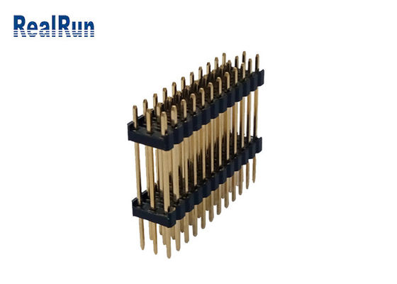 3.0Amp PBT 하락 금 도금된 연결기 H2.5mm 3 열 36 핀