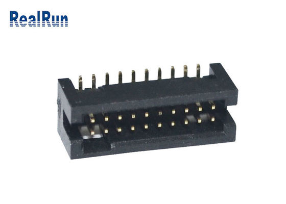 20P PCB 1.27 밀리미터 피치는 박스 헤더 이원적 가로열 PA6T 표면 부착을 납땜질합니다