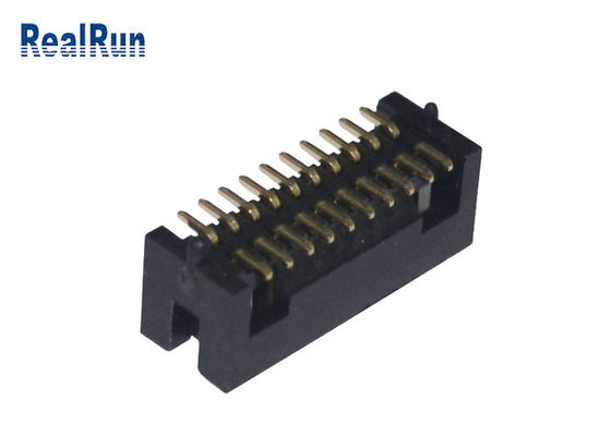 20P PCB 1.27 밀리미터 피치는 박스 헤더 이원적 가로열 PA6T 표면 부착을 납땜질합니다