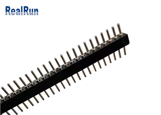 40P 1.778mm 피치 라운드 남성 헤더 L10.0 스트레이트 1 행 DIP