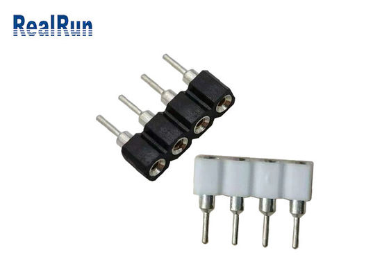 2.54 밀리미터 금 1000V RMS 암단자 연결기 1 열 4P 하락