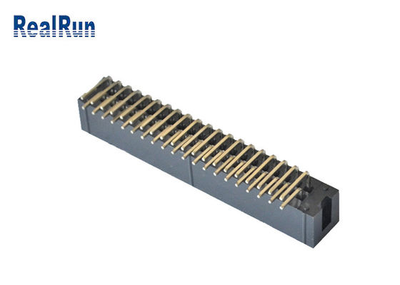 수직 PCB 2.54 밀리미터 SMT 박스 헤더 2*4 8 핀은 땜납 PA6T를 기계화했습니다
