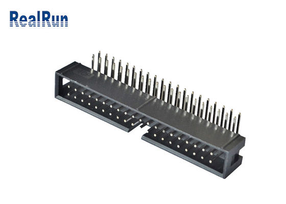 수직 PCB 2.54 밀리미터 SMT 박스 헤더 2*4 8 핀은 땜납 PA6T를 기계화했습니다