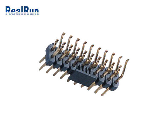 캡 포스트와 이중 열 PA6T 20P SMD 핀헤더 PA6T 수평식