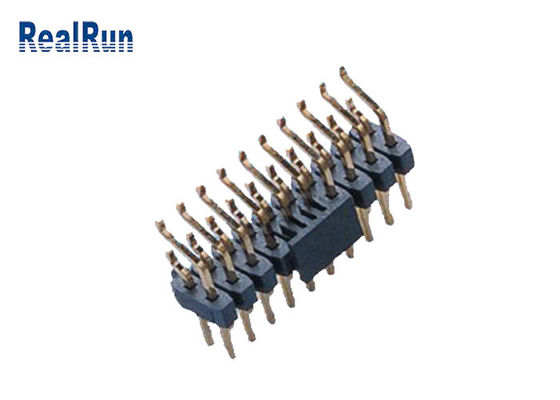 캡 포스트와 이중 열 PA6T 20P SMD 핀헤더 PA6T 수평식