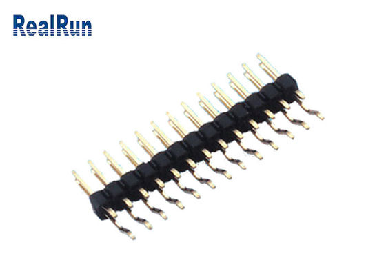 SMD 1000VAC PA6T 수평선상인 핀 헤더 금 플래시 36 핀 PA6T