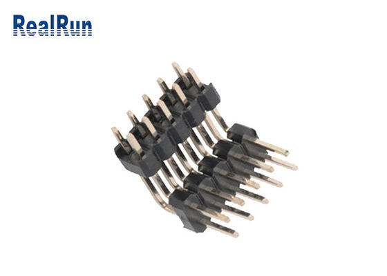 PA6T PBT LCP 놋쇠 핀헤더 10P DC500V 2 열 해더 커넥터