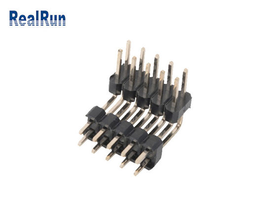 PA6T PBT LCP 놋쇠 핀헤더 10P DC500V 2 열 해더 커넥터