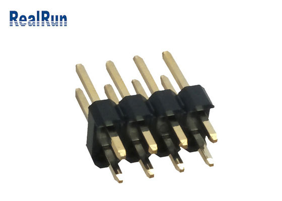 PA6T PBT LCP 이중 줄 핀 헤더 황동 8P 3.0A 보드 UL94V-0 난입