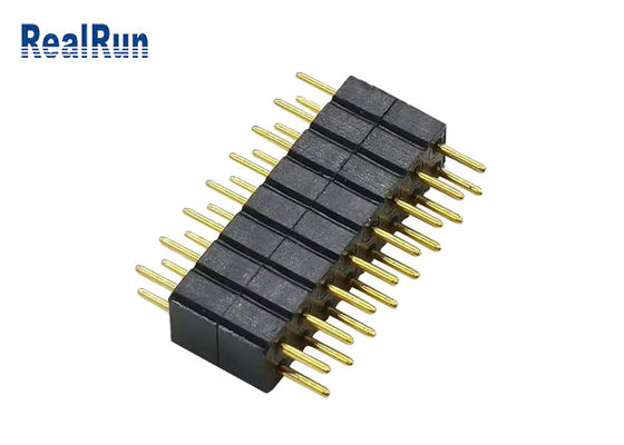 2.0mm LCP PBT PA6T 라운드 핀 헤더 딥 커넥터 16P 두 배 줄 PPS