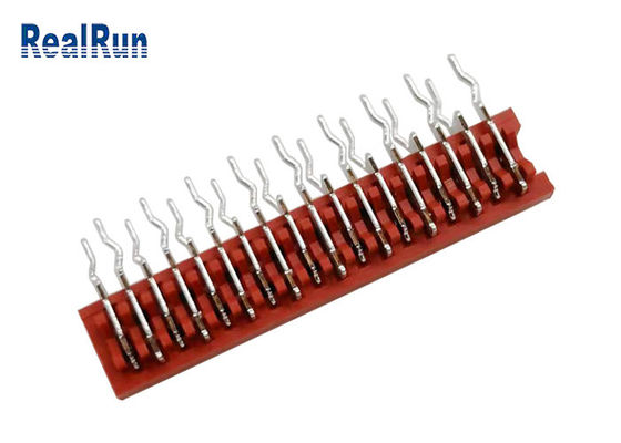 RoHS는 귀 없는 빨간 1.27 Mm Idc 연결관 소켓 여성 18P 90° 굴곡 삽입을 통과합니다
