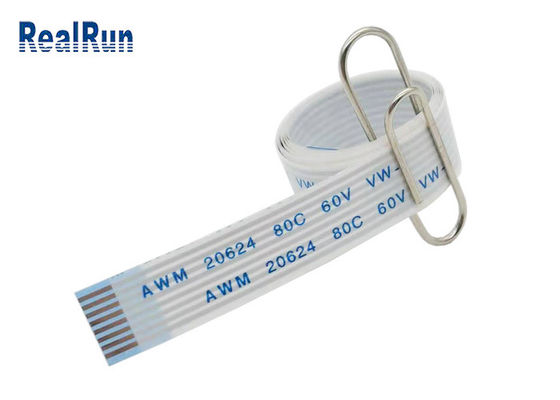 8P 500AC PET FFC 유연한 케이블 주석 도금 AWM 20624 80C 60V VW-1 1.0mm
