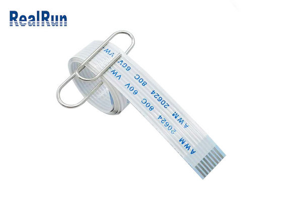 8P 500AC PET FFC 유연한 케이블 주석 도금 AWM 20624 80C 60V VW-1 1.0mm