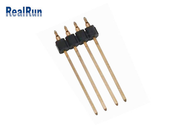 PA6T 황동 PBT LCP 프레스 맞춤 Pcb 핀 헤더 2.54mm 스트레이트 DIP 수 헤더 커넥터