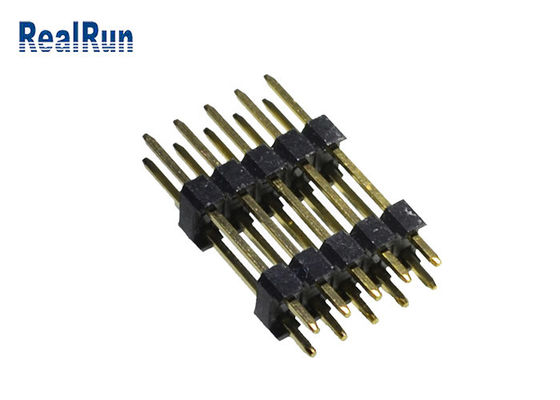 0.75A PBT 핀 헤더 Connecto UL94V-0 황동 이중 행 2.54mm SGS