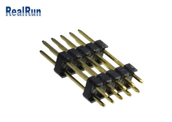0.75A PBT 핀 헤더 Connecto UL94V-0 황동 이중 행 2.54mm SGS