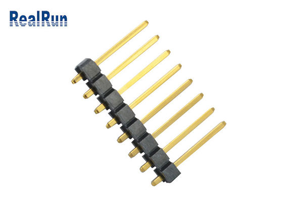 황동 LCP 단일 행 헤더 커넥터 UL94V-0 7A PA6T 금도금