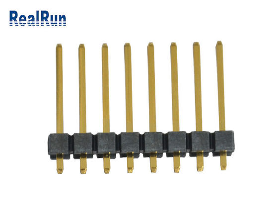 황동 LCP 단일 행 헤더 커넥터 UL94V-0 7A PA6T 금도금