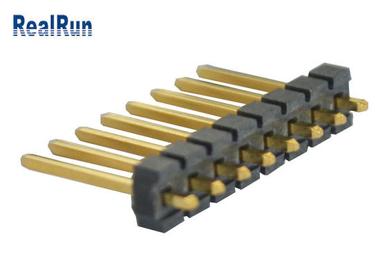 황동 LCP 단일 행 헤더 커넥터 UL94V-0 7A PA6T 금도금