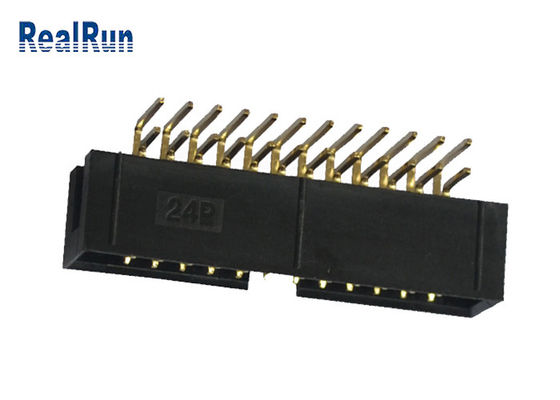 황동 PA6T 박스 헤더 커넥터 UL94V-0 PBT R/A 24 핀 DC3A LCP