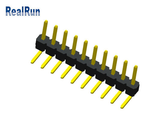 10P LCP PBT 남성 핀 헤더 커넥터 PA6T 한 줄 PCB 커넥터