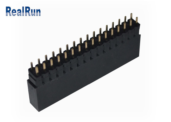 VCD 0.1&quot; DC500V Pcb 암 헤더 이중 행 32P Golded PA6T