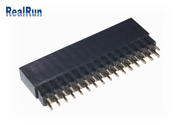 VCD 0.1&quot; DC500V Pcb 암 헤더 이중 행 32P Golded PA6T