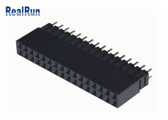 VCD 0.1&quot; DC500V Pcb 암 헤더 이중 행 32P Golded PA6T