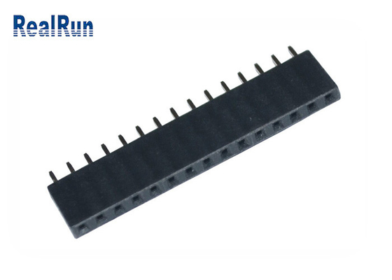 PA6T 복각 PCB 여성 우두머리 연결관 15P VCD를 위한 똑바른 2.54mm 피치