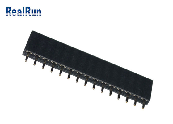 PA6T 복각 PCB 여성 우두머리 연결관 15P VCD를 위한 똑바른 2.54mm 피치