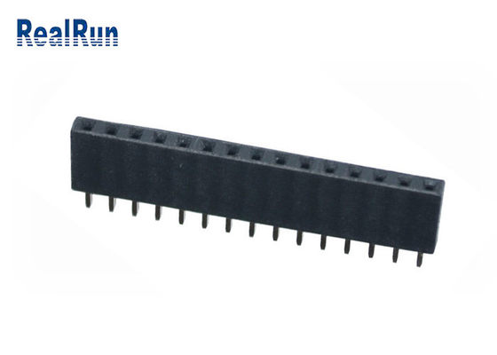 PA6T 복각 PCB 여성 우두머리 연결관 15P VCD를 위한 똑바른 2.54mm 피치