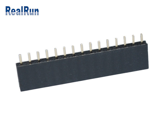 PA6T 복각 PCB 여성 우두머리 연결관 15P VCD를 위한 똑바른 2.54mm 피치