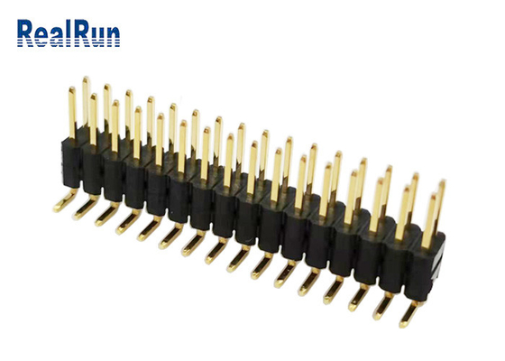 PA6T GF 핀 우두머리 연결관 LCP PBT LCM LED를 위한 이중 줄 H5.0 수직 SMT