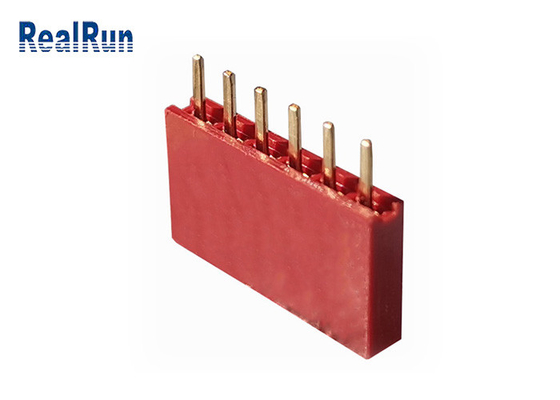 PA6T PBT 암 헤더 커넥터 DC500V 1×6P 딥 LCP 황동