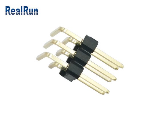 PBT PA6T PCB 핀 우두머리 연결관 정각 H2.5 금 도금 IATF 16949