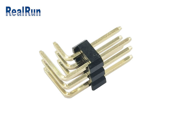 PBT PA6T PCB 핀 우두머리 연결관 정각 H2.5 금 도금 IATF 16949