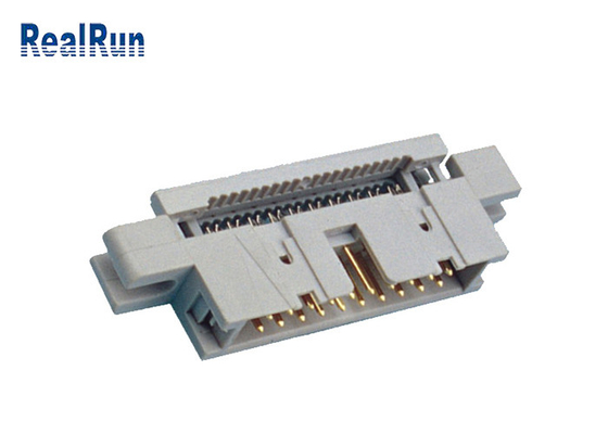 가려진 주름 철사를 가진 2×8P 이젝터 우두머리 연결관 LCP PBT 2.54 Idc