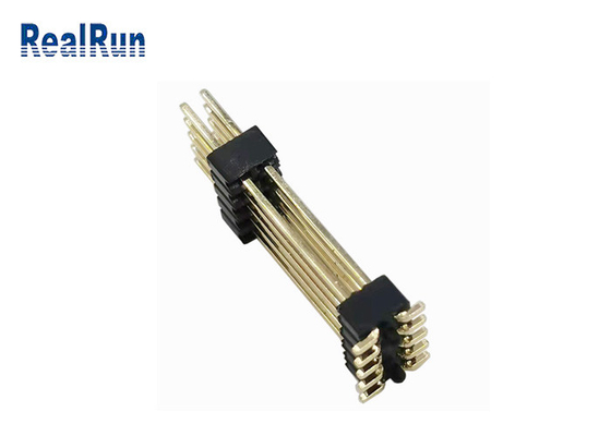 이중 레이어 핀헤더 연결기 DC500V 수평선상 SMT PA6T