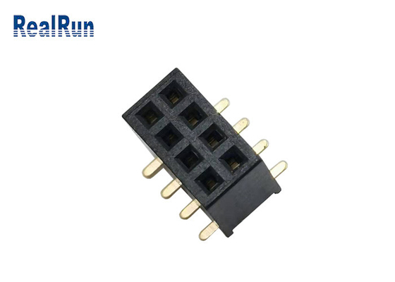 500VAC PA6T 여성 헤더 SMT 연결기 2*4p 금 1u &quot; UL94v-0 H4.3mm LCP