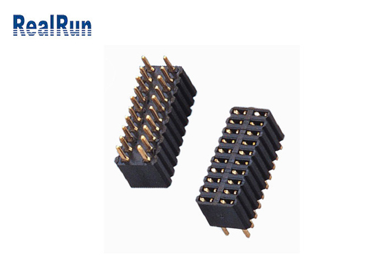 PBT 놋쇠 Pcb 여성 헤더 PA9T LCP 180 급 곧은 Pcb 연결기