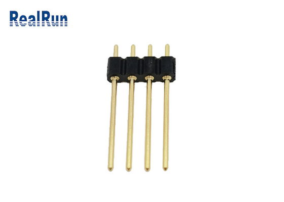 2.54 밀리미터 라운드 암핀 헤더 4 핀 금은 H3.0 곧PCB 하락 땜납을 도금처리했습니다