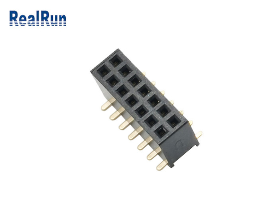듀얼 가로행 14Pin 이사회가 포스트와 여성 헤딩 PA6T 1.27 Mm SMD 헤딩에 탑승합니다