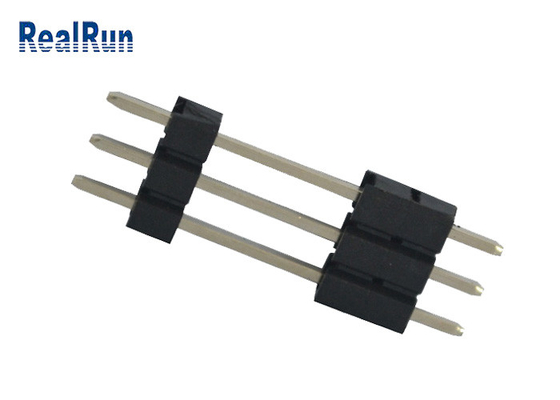 PA6T 놋쇠 PCB 핀헤더 3 핀 3A 180 급 곧은 단일 열 해더 커넥터