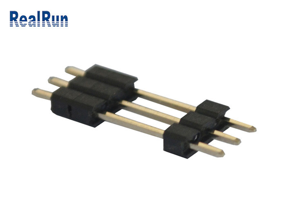 PA6T 놋쇠 PCB 핀헤더 3 핀 3A 180 급 곧은 단일 열 해더 커넥터