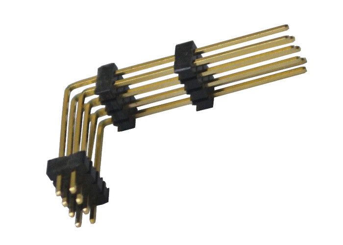 검정 8 핀 우두머리 연결관 1.27mm 2개의 줄 정각 타입 3 플라스틱