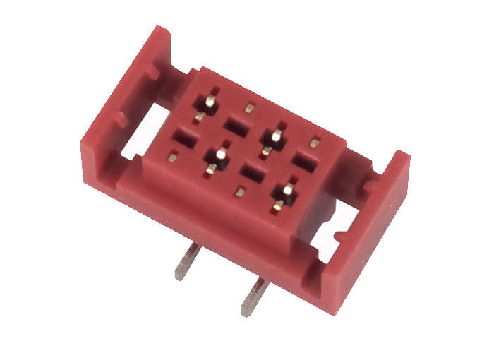 빨간 여성 우두머리 4 핀 500AC 저항 전압 1.27 Mm Idc 연결관