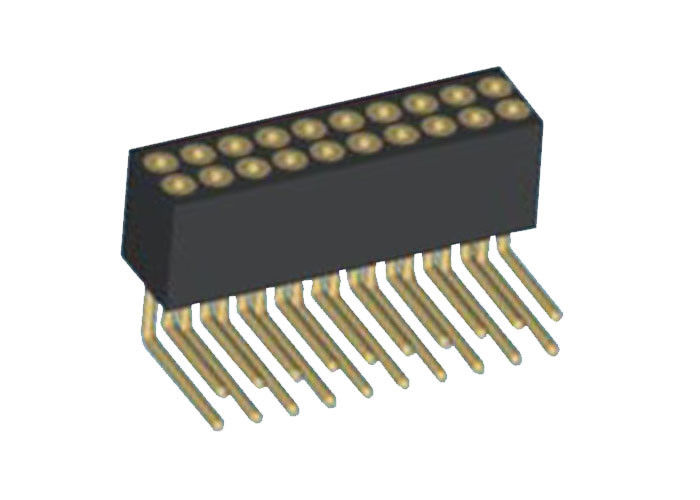 1.27mm 두 배 줄 여성 우두머리 정각 PCB 널 연결관 20 핀