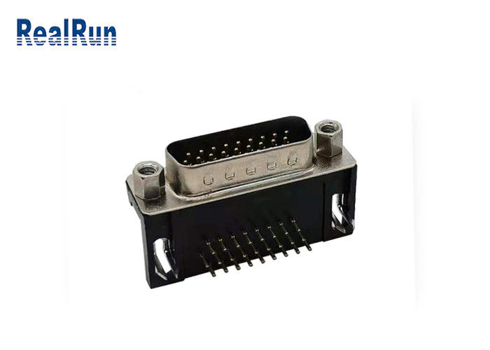 틴 플래팅 HDR 26 핀 D 형 커넥터 R/A 3 열 VGA PCB 연결기