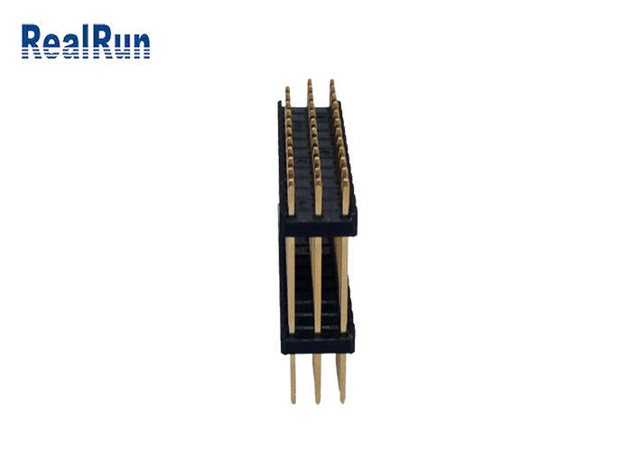 3.0Amp PBT 하락 금 도금된 연결기 H2.5mm 3 열 36 핀